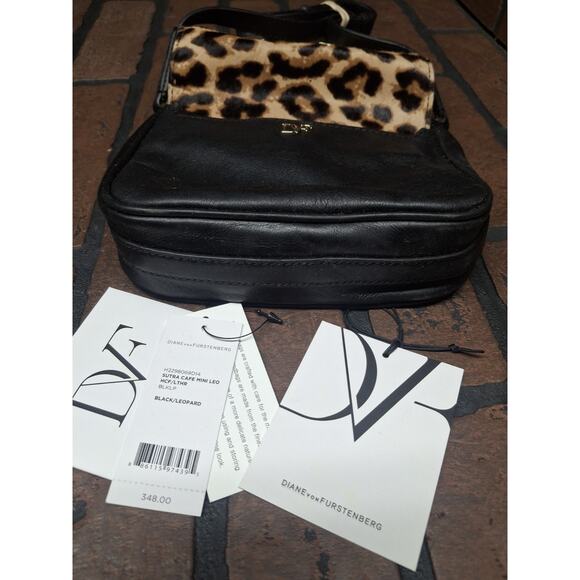 Diane Von Furstenberg Sutra Cafe Mini Leo Crossbody Purse 348$ Retail - Picture 11 of 11